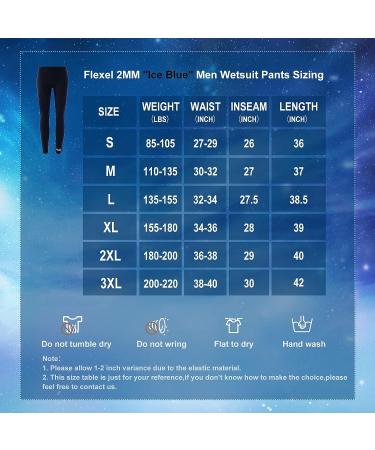 FLEXEL Swimming Pants for Men 2mm Neoprene Long Sleeve Wetsuit Pants Keep Warm for Diving Surfing Snorkeling Scuba Kayaking Sailing BLUE Middle - Buy Online on GoSupps.com