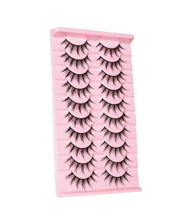 Manga Lashes: Natural Look False Eyelashes - 10 Pairs Soft & Reusable Asian Fake Eyelashes by Canvalite - Anime Style Alice-10pr - Buy Online on GoSupps.com