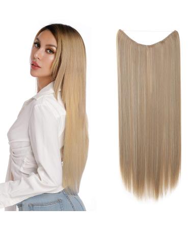 Silk-Co hair extension with rubber band smooth extensions with invisible cord synthetic hair part such as real hair hair compression hair extensions for women blond 60cm 60 cm blonde
