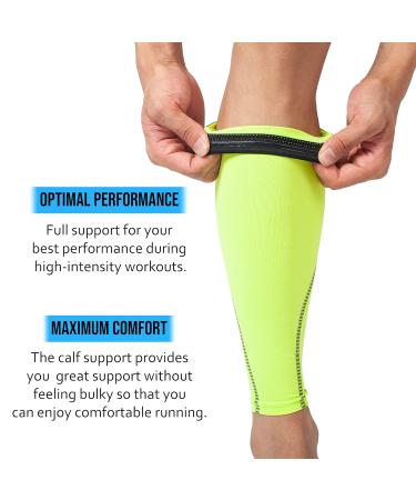 360 RELIEF Compression Calf Sleeves for Men and Women Sports | Shin Splints Muscle Cramps Running Hiking Marathon | M L XL + Mesh Laundry Bag | Green - 1 Pair - Buy Online on GoSupps.com