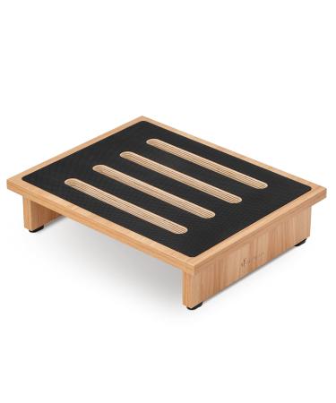 StrongTek One Step Stool for Adults with Non-Slip Rubber Stepping Surface, Portable Single Wooden Riser, 440 lb. Load Capacity for Kitchen, Bathroom, or Bedside, Kid and Senior Support (Natural) - Buy Online on GoSupps.com