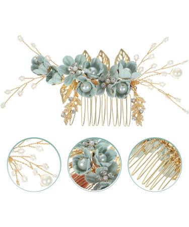 ibasenice Rhinestone for Hair Fashion Retro Alloy Hair Comb Hair Combs Side Wedding Hair Accessory for Women Green Hair Comb Hair Clip Hair Teasing Comb Bridesmaid Cherry Blossoms Scarf - Buy Online on GoSupps.com