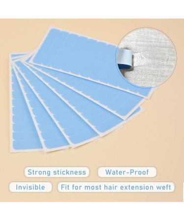 Kalolary 120 Pieces Hair Extension Replacement Tapes - High Adhesive Power Dark Blue Tape for Tape-In Hair Extensions - Buy Online on GoSupps.com
