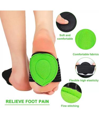 3 Pairs Arch Support Pads for Flatfoot & Plantar Fasciitis Relief - Cushioned Compression Sleeves for Heel Spurs & Fallen Arches (Blue - Buy Online on GoSupps.com