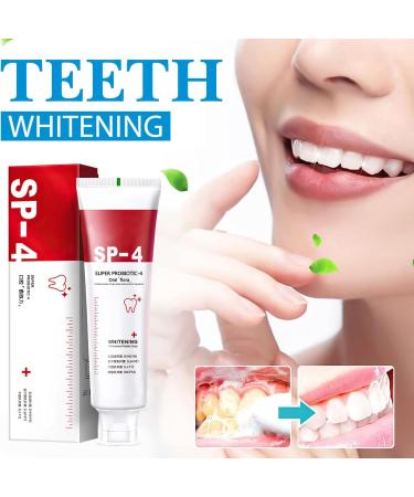 SP-4 Probiotic Whitening Toothpaste - Fresh Breath & Stain Removal (2 Pcs + 2 Toothbrushes) | International Shipping Available - Buy Online on GoSupps.com