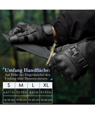 Neusky Men Tactical Gloves - Touchscreen Motorcycle & Outdoor Sport Gloves for Airsoft Military Paintball - Summer MTB Gloves in Schwarz-Pro L - Buy Online on GoSupps.com