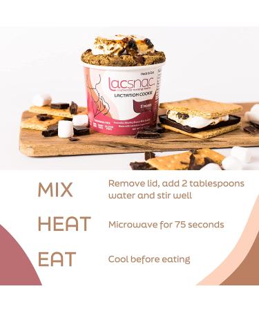Lacsnac Lactation Cookie Cup Variety Pack - Nursing Moms' Favorite - 6 Pack of Chocolate Chip Bliss, Lotsa Chocolate, S'mores - With Flax Seeds, Brewer's Yeast, Spinach - Promotes Lactation Support & Healthy Milk Supply - GMO-free, Gluten-free - Buy Online on GoSupps.com