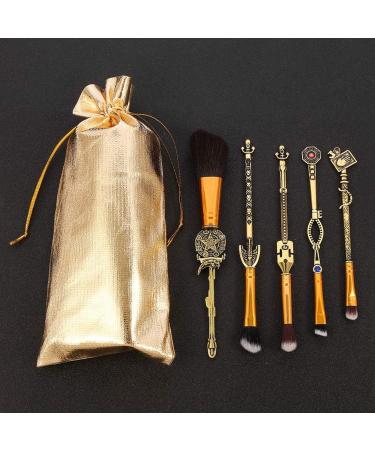 Emowpe Makeup Brush Set - 5-Piece JoJo's Bizarre Adventure with Eye Lip & Powder Brushes & Storage Bag | International Shipping Available - Buy Online on GoSupps.com