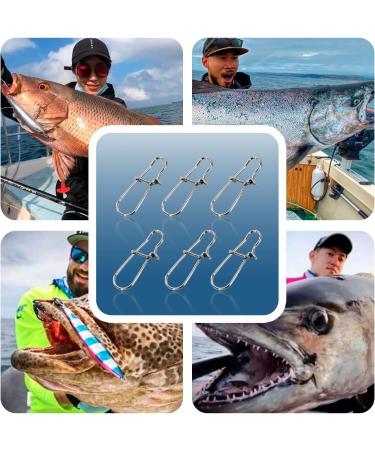 SINGMATOOLS 100 PCS Fishing Snaps Speed Clips - Size #0 (33lb) Quick Change Swivels for Saltwater & Freshwater Tackle - Buy Online on GoSupps.com