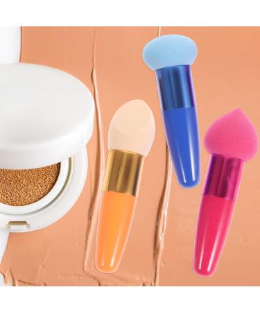 POPETPOP 3pc Mushroom Facial Foundation Sponges Makeup Sponge with Handle on Stick Makeup Professional Makeup Travel Makeup Cosmetic Lip Brush Mushroom Head - Buy Online on GoSupps.com