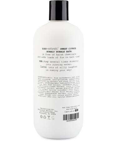 Zoey Naturals Sweet Citrus Bubbly Bubble Bath for Kids - Tear-Free, Moisturizing with Aloe and Avocado Oil | Made in USA - Buy Online on GoSupps.com