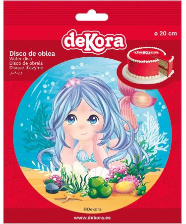Dekora - Small Mermaid Sugar Free Edible Paper Cake Topper - 20cm Multicoloured 145099 - Buy Online on GoSupps.com