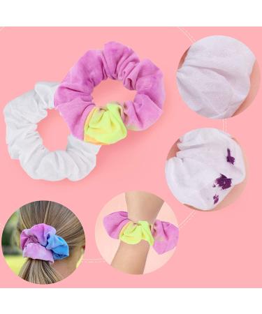 Buy Vegcoo 515-Piece Hair Accessories Set - 15 Batik Scrunchies & 500 Colored Rubber Bands | Pure Cotton Hair Ties for Women - International Shipping - Buy Online on GoSupps.com