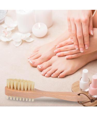 Takavu Nail Brush - Pure Boar Bristles Dual-Sided Natural Wood Handle for Manicure & Pedicure Care - Buy Online on GoSupps.com