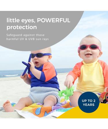 Banz Bubzee Baby Sunglasses 0-24 Months | Petal Pink | 100% UV Protection | Shatterproof Lenses | Adjustable Size | Secure Fit - Buy Online on GoSupps.com