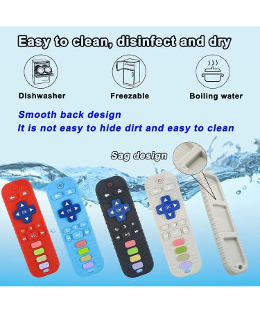 2-Pack Baby Teething Toys for Babies 6-12 Months - BPA Free Silicone Chew Toys for Teething Itchy Relief (White+Blue/Grey+Blue) - Buy Online on GoSupps.com