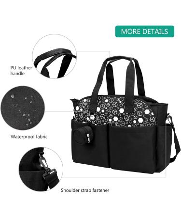 SONARIN Multi-Function Waterproof Baby Changing Tote Bag - Large Capacity Diaper Satchel with Pacifier Holder, Travel Messenger Bag for All Baby Accessories (Black) - Buy Online on GoSupps.com