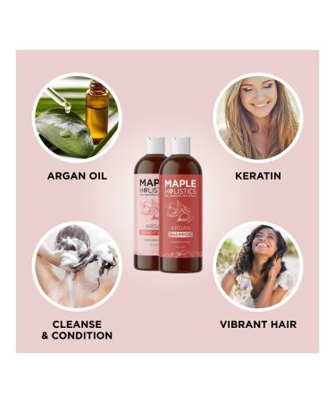 Argan Oil of Morocco Shampoo and Conditioner Set - Sulfate-Free for Color Treated Hair - Volumizing & Hydrating Formula for Men and Women - 2 Piece Set - Buy Online on GoSupps.com