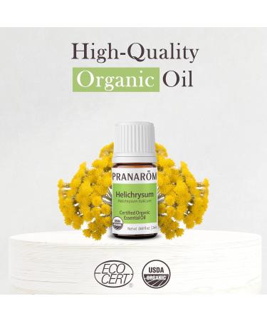 Pranarom USDA Certified Organic Helichrysum Essential Oil (2ml), 100% Pure Natural Therapeutic Grade for Skincare, Lotions, Aromatherapy, Diffusion, and Wellness 0.07 Fl Oz (Pack of 1) - Buy Online on GoSupps.com