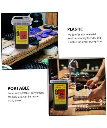Beaupretty 6 STK Blade Storage Box | Portable Blade Dispenser & Safe Container for Sharp Objects | Flip-Top Waste Blade Cases & Plastic Mussel Shell Trash Can - Buy Online on GoSupps.com