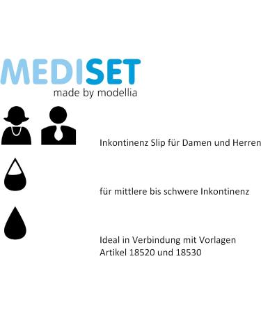 Mediset Incontinence Slip for Men & Women - Medium to Severe Incontinence | Disposable Templates | Modelia | Size D 50/52 H 7 - Buy Online on GoSupps.com