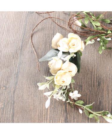 White Flower Crown Headband | Bridal Wedding Hair Accessories - Buy Online on GoSupps.com