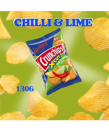 Lorenz CrunchChips Packet Pick N Mix - Choose from 3+ Flavours | Salted Paprika Cheese & Onion Chilli & Lime - Pack of 3 x 130g 173.33 g (Pack of 3) - Buy Online on GoSupps.com