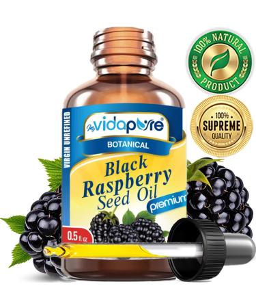 MYVIDAPURE BLACK RASPBERRY SEED OIL 100% Pure VIRGIN UNREFINED for Face, Body, Hair, Lip Care, Nails (0.5 Fl Oz) 0.5 Fl Oz (Pack of 1) - Buy Online on GoSupps.com
