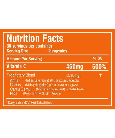FlavCity C-Ya Later! Vitamin C Supplement - 30-Day Supply (60 Capsules) - Buy Online on GoSupps.com