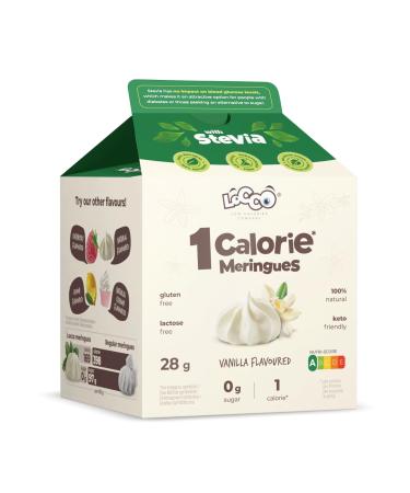 Locco protein -rich meringue with stevia |Sugar -free |1 calorie per portion |Cake decoration |Fat -free vegan vegetarian diet |Fiber |Vanilla |28g