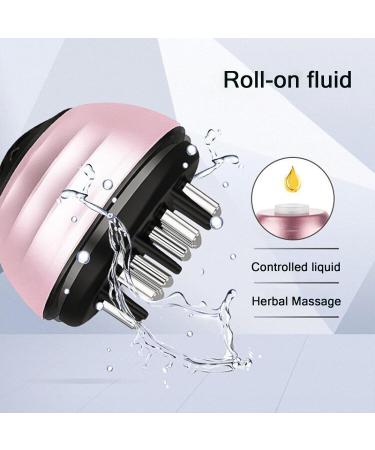 Scalp Massage Brush & Hair Applicator Bottle 2-in-1 | Ros Gold Hair Treatment Tool for Essential Oils & Serums - Buy Online on GoSupps.com