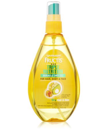 Garnier Fructis Triple Nutrition Miracle Dry Oil for Hair  Face  and Body  5 Fluid Ounce