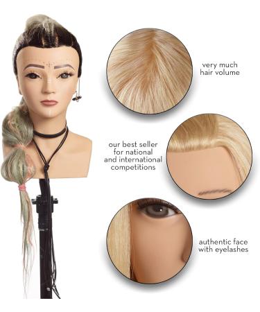 L'IMAGE TABEA Styling Head - 70cm Real Hair & Eyelashes | International Shipping Available - Buy Online on GoSupps.com