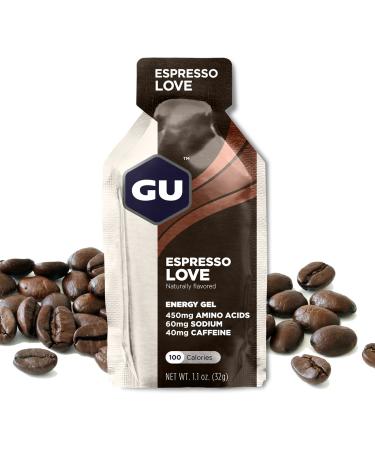 GU Energy Original Sports Nutrition Energy Gel, 24-Count, Espresso Love