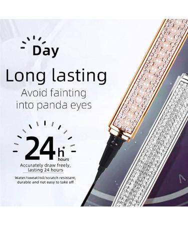 Erinde 2PCS Eyelash Glue Pen Set A | Self-Adhesive Eyeliner for Easy Eye Makeup - Black & Clear - Buy Online on GoSupps.com