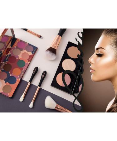 Luvia Eye Make-Up Eyeshadow Brush - Vegan Soft Shader Brush in Black/Rose Gold | International Shipping Available - Buy Online on GoSupps.com