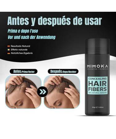 Mimoka Scattered Hair Powder - 100% Natural Microfibers for Hair & Beard - Gray - Non-Perceptible Solution for Men & Women - 30g - Buy Online on GoSupps.com