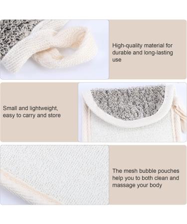 Gogogmee 5pcs Flip Soap Foam Net Soap Foaming Pouches Foam Net Soap Storage Khaki Cotton Linen - Buy Online on GoSupps.com