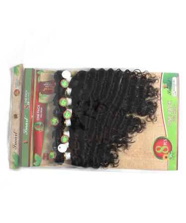 Eunice 8-Piece Deep Curly Tape-In Hair Extensions - Fading to Black Ombre (8-14 Inches) - Buy Online on GoSupps.com