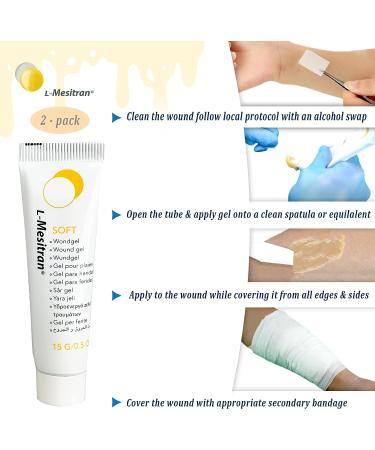 Medical Grade Honey Wound Gel Healing Ointment - Hypoallergenic & Soothing for Scars, Abrasions, Burns - 2 Tubes (0.5oz each) - Buy Online on GoSupps.com