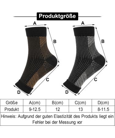 OpoPark Orthopedic Compression Socks for Men & Women - 4 Pairs L-XL Ankle Support for Arthritis & Plantar Fasciitis - Buy Online on GoSupps.com