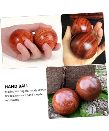 FRCOLOR 6 PCS Solid Wood Massage Balls - Baoding Balls for Hand Acupuncture & Muscle Massage | Stress Relief & Chinese Health Care - Buy Online on GoSupps.com