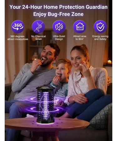 Meoligram 2-in-1 Insect Destroyer - UV Mosquito Trap & LED Fly Catcher for Indoor/Outdoor Use - Buy Online on GoSupps.com