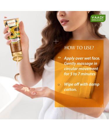 Papaya Scrub Gel with Honey and Saffron 110g x 2 - Buy Online on GoSupps.com