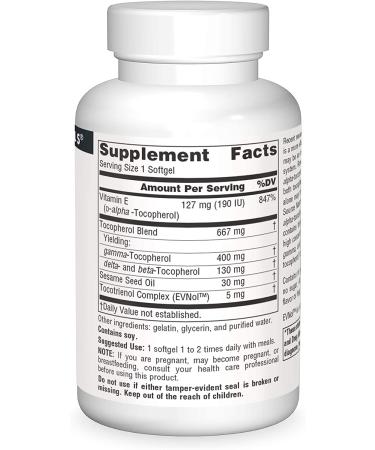 Source Naturals Gamma E 400 Complex with Tocotrienols - 400 mg, 60 Softgels for Enhanced Antioxidant Support - Buy Online on GoSupps.com