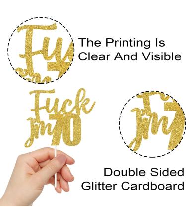 I'm 70 Cake Topper - Gold Glitter Happy 70th Birthday Cake Decorations Funny Cake Decor for Birthday Hello 70 Cake Topper Seventy Birthday Anniversary Party Supplies - Buy Online on GoSupps.com