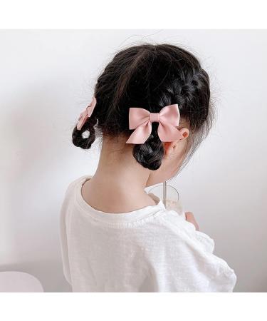 KERTFGOKU Cotton Hair Bows Clips for Girls - 2 PCS Non Slip Hair Ribbon for Baby Girls, Toddlers & Kids in Purple - Infant Hair Accessories - Buy Online on GoSupps.com
