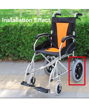 12 Inch Manual Wheelchair Rear Wheel Caster Solid PU Wheelchair Replacement Wheel Accessories Non-Inflatable Wheels 12inch/Black - Buy Online on GoSupps.com