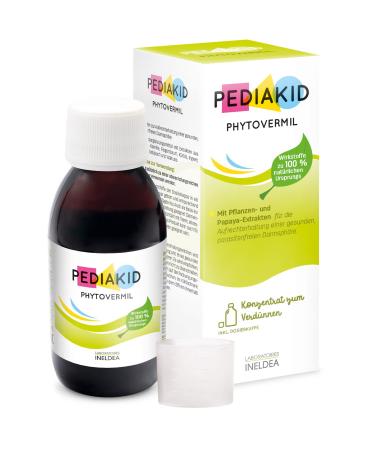 Pediakid - Phytevermil - Dietary supplements based on plant extracts - contributes to the preservation of a healthy parasite -free intestinal sphere at - bottle 125ml 125 ml