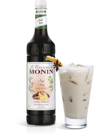 MONIN Premium Chai Tea Syrup 1L for Chai and Cocktails. Vegan-Friendly Allergen-Free 100 Percent Natural Flavours and Colourings - Buy Online on GoSupps.com